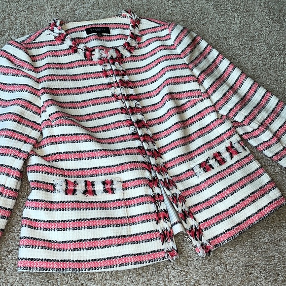 Talbots Petites twill blazer with full zip front - size 8p - Picture 4 of 8